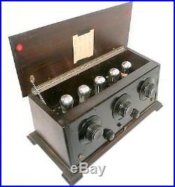 VIntage REGAL-TONE RADIO untested RADIO with 5 EARLY STYLE TUBES CLEAN UNIT