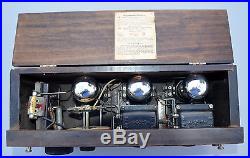VTG (1924) Crosley 52 Regenerative Receiver Battery Tube Radio Set IT WORKS