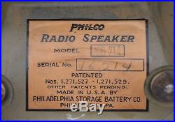 VTG (1928) Philco 214 Hand-Painted NILE GREEN Tube Radio Receiver Speaker