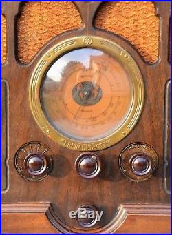 VTG (1933) General Electric K-80 Broadcast Tombstone Tube Radio Receiver NICE