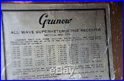VTG (1934) Grunow Model 750 WORLD CRUISER Tombstone Tube Radio Receiver NICE