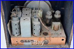 VTG (1937) Zenith 5F134 Black Dial Shortwave Tombstone Tube Radio FARM SET