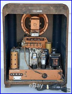 VTG (1938) 6-S-330 Zenith Tombstone Black Dial Tube Radio BEAUTIFUL Cabinet