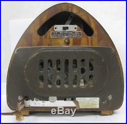 Vtg 1939 Detrola Wood Cathedral Clock/tube Radio-detroscope Model 302