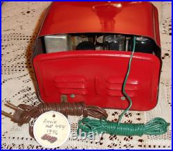 VTG 1940's ARVIN MIDGET TUBE AM RED RADIO 444 RESTORED WORKS! L@@KS FANTASTIC