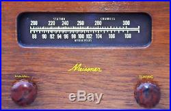 VTG (1949) Meissner 8C Brewster FM Tuner Tube Radio Receiver