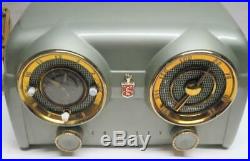VTG 1950s Crosley D-25-GN Ch. 311 Metallic Green Dashboard Tube Clock Radio WORKS