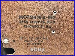 VTG 1954 Motorola 62X Radio Mid-Century Modern Dark Brown Radio USA Made WORKS