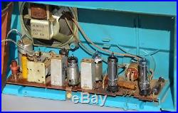 VTG (1959) Sylvania 1108 AM BC Tube Radio Receiver Dark Turquoise It WORKS