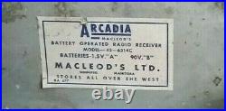 VTG Mid Century Arcadia Model 42 Bakelite Radio Parts or Restore Project Canada