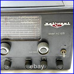 VTG National Model NC-125 Tube Radio Receiver Broadcast Code Telegraph Signals