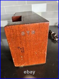 VTG Olympic Art Deco Style Wood Model 6-502 Radio. Works