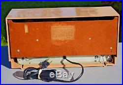 VTG RARE (1955) Arvin 956T BC AM Tube Radio BeAuTiFuL Sandalwood Jetsons