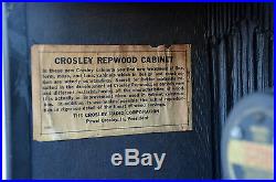VTG Restored Crosley NEW BUDDY Model 54 Repwood Cabinet Tombstone Tube Radio