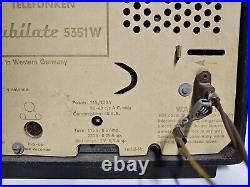 VTG Telefunken Jubilate 5351 W 3-Band 5 Tube Radio AM/FM/SW, W. Germany WORKING