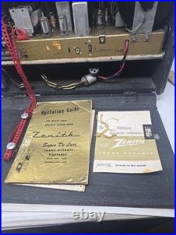 VTG Zenith A600 Trans-Oceanic Wave Magnet Tube Radio. Working With Original Paper