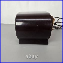 VTG Zenith Bakelite Tube Radio Alarm Clock Model 5K03 WORKING for Restoration