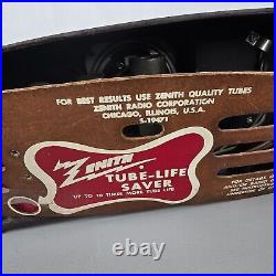 VTG Zenith Bakelite Tube Radio Alarm Clock Model 5K03 WORKING for Restoration