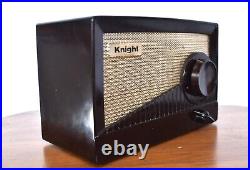 Very RARE Vintage Art Deco Knight Brown Bakelite Tube Radio