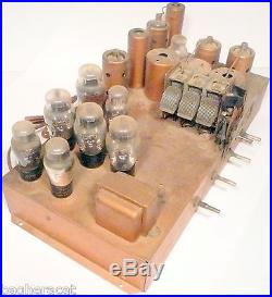 Vintage1933 SILVERTONE 6 LEG /12 TUBE RADIO part WORKING RCA-GE-WEST. CHASSIS