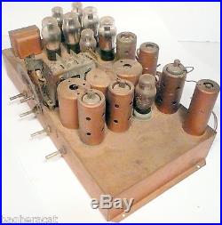 Vintage1933 SILVERTONE 6 LEG /12 TUBE RADIO part WORKING RCA-GE-WEST. CHASSIS