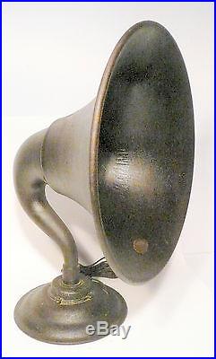 Vintage 14 METAL BELL /19 hi ATWATER KENT L HORN SPEAKER Tested /GOOD DRIVER