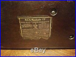 Vintage 1920's RCA Radiola 17 Tube Radio Good Condition