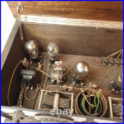 Vintage 1920s 5 Vacuum Tube Radio