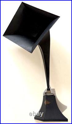 Vintage 1920s HERALD Art Deco 30 Tall RADIO HORN SPEAKER For Parts or Repair