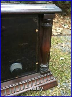 Vintage 1920s Smith Pagel radio battery tube transistor tuner mahogany case