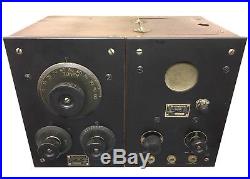 Vintage 1920s Westingouse Type RA Type DA Three Tube Wood Radio Tuner Amplifier