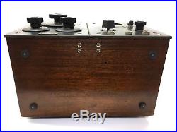 Vintage 1920s Westingouse Type RA Type DA Three Tube Wood Radio Tuner Amplifier