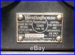 Vintage 1921 Restored /Working WESTINGHOUSE 3 TUBE RA-DA lots of stations