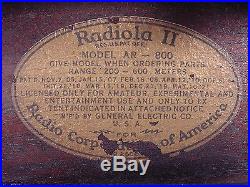 Vintage 1923 RCA Radiola II AR-800 Portable UV-199 Tube Battery Set Radio