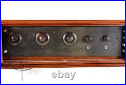 Vintage 1924-25 Tube Radio 5 Tube Wood Bakelite Knobs TRF