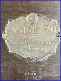 Vintage 1925 Radiola 20 Tube Radio VG Unrestored radio Parts Only
