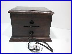 Vintage 1926 Mohawk One Dial Cherokee Wood Tube Battery Radio
