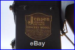Vintage 1929 Rare Jensen TYPE D-7 D7 Field Coil Dynamic Speaker Concert Model