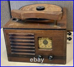 Vintage 1930/40s Emerson Tube Radio & Phonograph 45 Record Player TESTED
