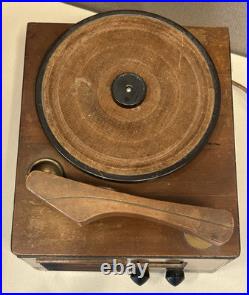 Vintage 1930/40s Emerson Tube Radio & Phonograph 45 Record Player TESTED