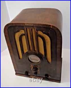 Vintage 1930's-40's Philco Model 37-620 Tombstone Table AM/Air Radio Working