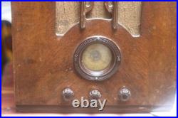 Vintage 1930's Airline Model 62-198 Art Deco Wooden Tube Radio Tombstone- Repair