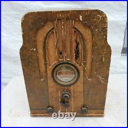 Vintage 1930's Art Deco PHILCO Model 37-610 Tombstone Table Radio