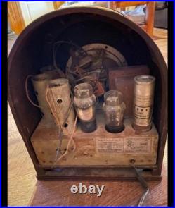 Vintage 1930's General Electric Tube Radio K-50-P Wooden Shell