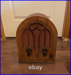 Vintage 1930's General Electric Tube Radio K-50-P Wooden Shell