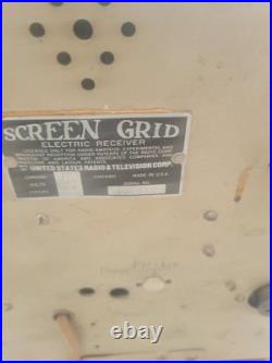 Vintage 1930`s Screen Grid Electric Receiver For Repair Vintage Tube Radio