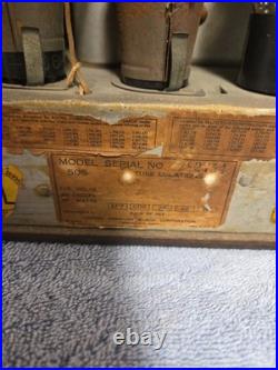 Vintage 1930s American Bosch Model 505 Wooden Tabletop Tube Radio