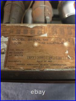 Vintage 1930s American Bosch Model 505 Wooden Tabletop Tube Radio