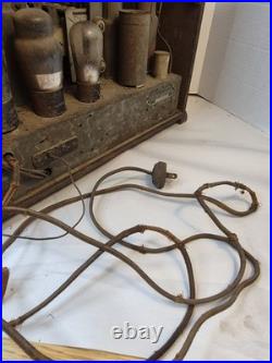 Vintage 1930s Crosley Model 157 Cathedral Tube Radio For Parts Restoration