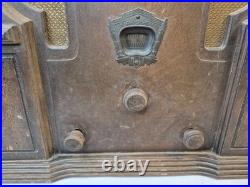 Vintage 1930s Crosley Model 157 Cathedral Tube Radio For Parts Restoration